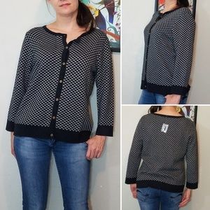 C. Wonder black and white button down cardigan